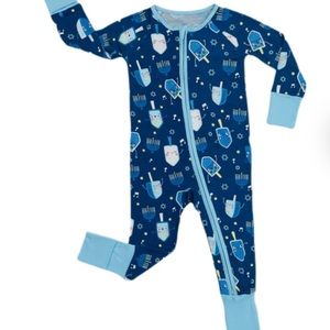 Little Sleepies Dancing Dreidels zippy